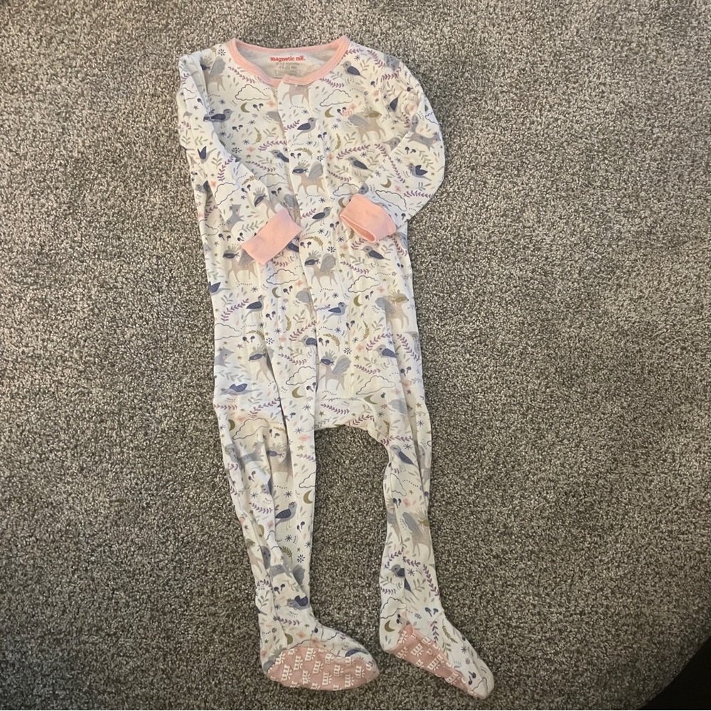 magneticme Girls Footie 9-12 Months
